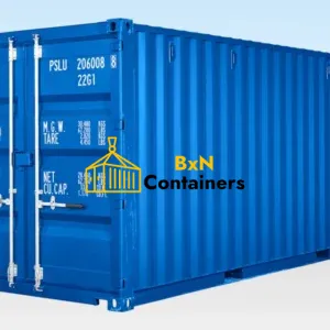 20ft Self Storage Container with Bamboo Floor – Blue (RAL 5010)