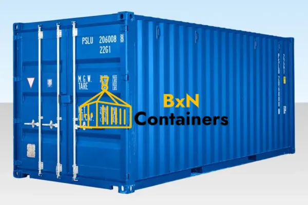 20ft Self Storage Container with Bamboo Floor – Blue (RAL 5010)