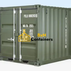 8ft One Trip Shipping Container Green (RAL 6007)