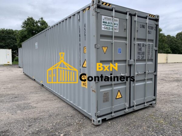 40′ x 8′ x 9.5′ Tall – New *High Cube Shipping/Storage Container – Wind and Watertight-GRAY