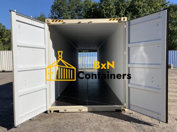40′ x 8′ x 9.5′ Tall –New *High Cube**DOUBLE DOOR**Shipping/Storage Container – Wind and Watertight-BEIGE