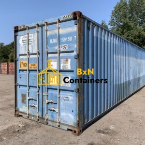 40′ x 8′ x 9.5′ Tall –Used *High Cube* Shipping / Storage Container-Wind and Watertight – BLUE