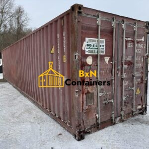 40′ x 8′ x 8.5′ Tall –Used *STANDARD HEIGHT* Shipping / Storage Container-Wind and Watertight – RED