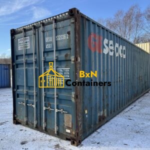 40′ x 8′ x 9.5′ Tall –Used *High Cube* Shipping / Storage Container-Wind and Watertight – BLUE