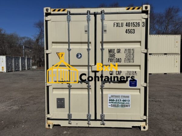 40′ x 8′ x 9.5′ Tall –-New *High Cube**FOUR Side Doors** Shipping/Storage Container – Wind and Watertight – BEIGE - Image 6
