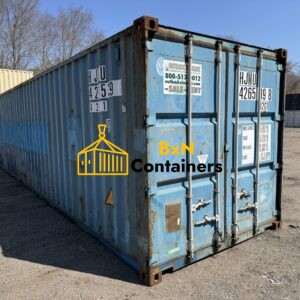40′ x 8′ x 8.5′ Tall –Used *STANDARD HEIGHT* Shipping / Storage Container-Wind and Watertight – BLUE